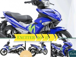 In decal trong hình ảnh theo yêu cầu dán trang trí xe máy Yamaha Exciter 2017 mới nhất