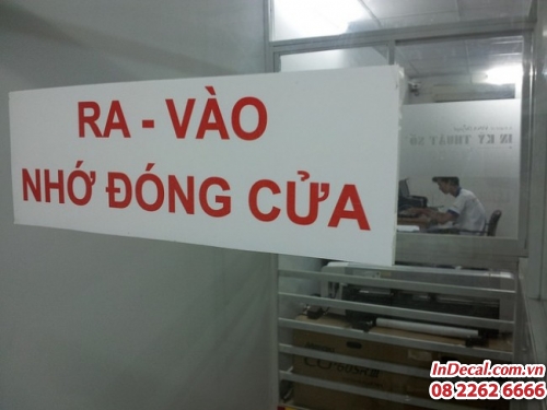 In decal sữa thông báo tại In Decal - InDecal.com.vn