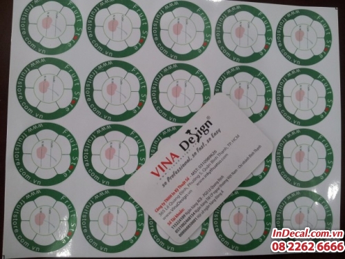 In decal giấy bóng làm tem nhãn cho cửa hàng trái cây trực tuyến Fruit Store tại In Decal - InDecal.com.vn