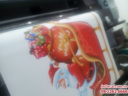 In decal dán kính trang trí Giáng Sinh tại In Decal - InDecal.com.vn