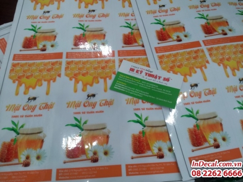 In decal trong, sticker decal trong dán chai lọ trong suốt tại In Decal - InDecal.com.vn