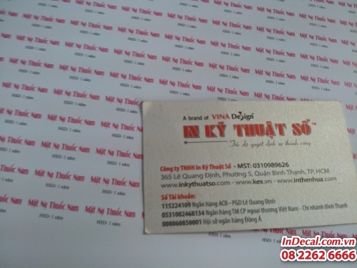 In decal giấy làm tem chống hàng giả tại Công ty TNHH In Kỹ Thuật Số - Digital Printing
