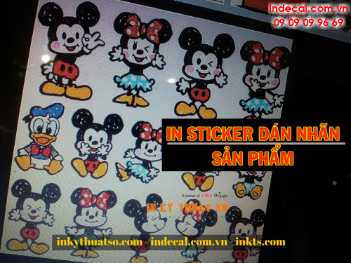 In sticker dan san pham voi gia in sticker re nhat tren thi truong hien nay tai Cong ty TNHH In Ky Thuat So - Digital Printing 