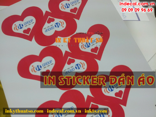 Dịch vụ in sticker dán áo giá rẻ, nhanh chóng từ In Decal - InDecal.com.vn