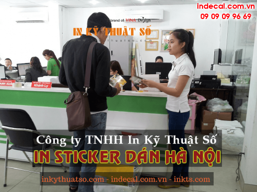 Khach hang dat in sticker dan Ha Noi voi Cong ty TNHH In Ky Thuat So - Digital Printing 