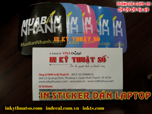 San pham sticker dan laptop thuc hien in an tai Cong ty TNHH In Ky Thuat So - Digital Printing 